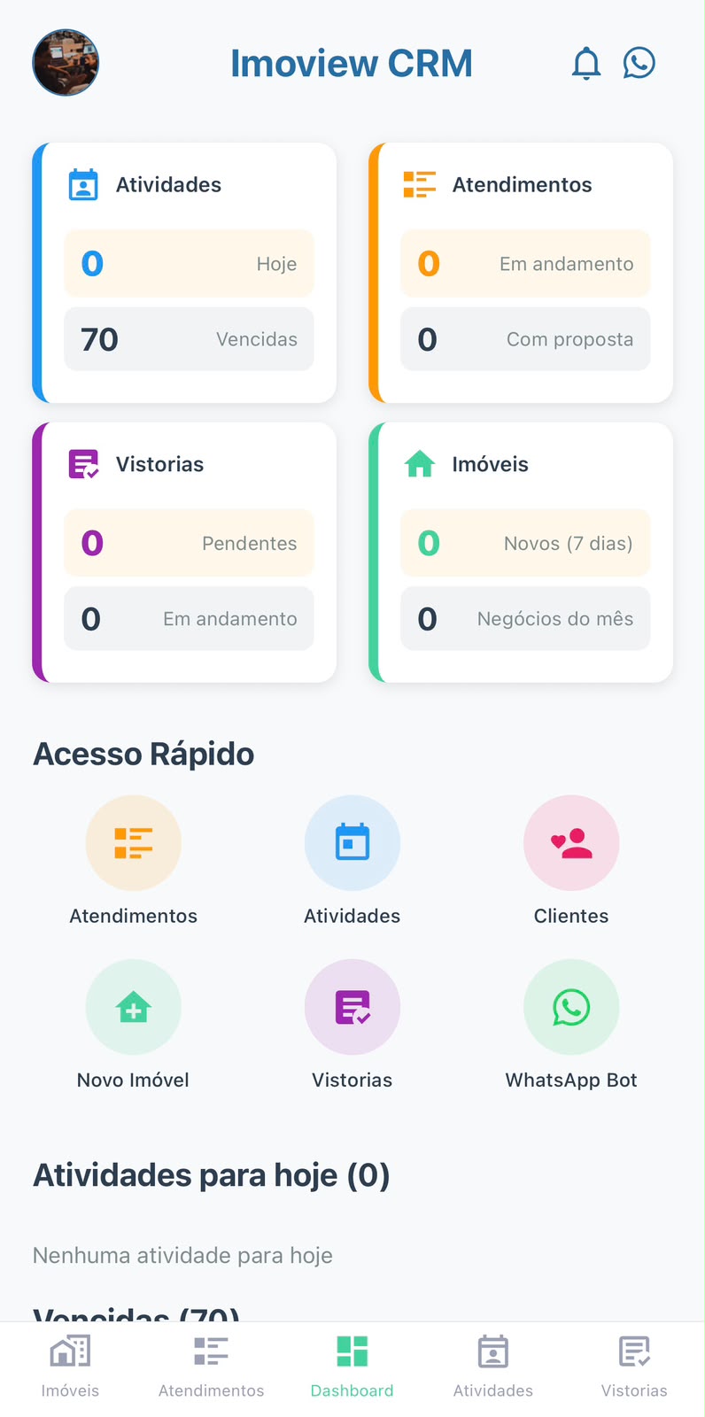 Aplicativo Imoview CRM