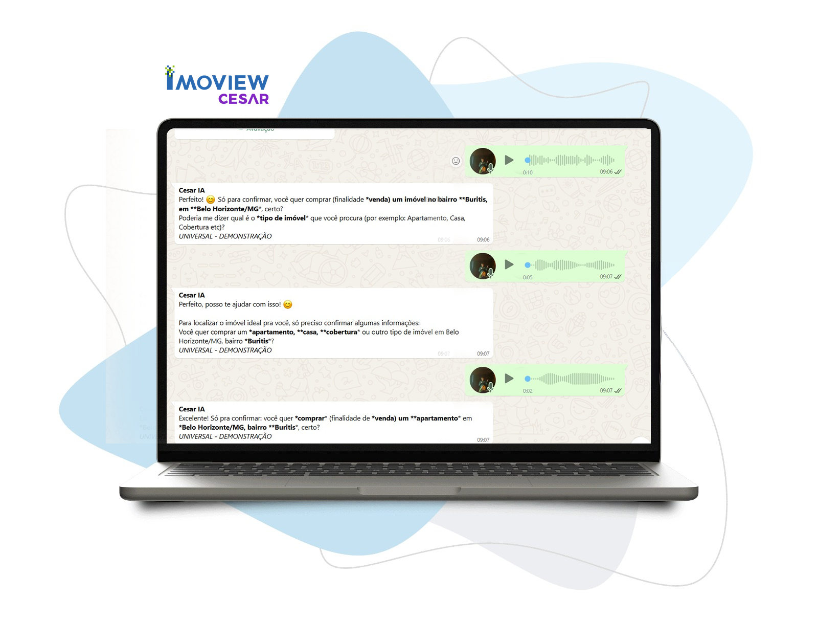 Layout do CRM que a Universal Software disponibiliza para imobiliária