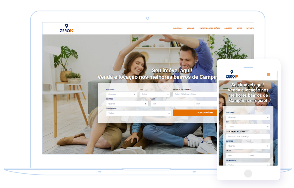 Site para imobiliaria - Modelo Premium - Zero 19